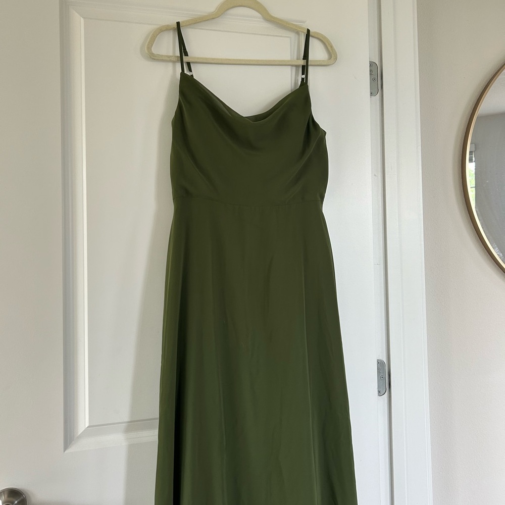 Green Slip Bridesmaid Dress